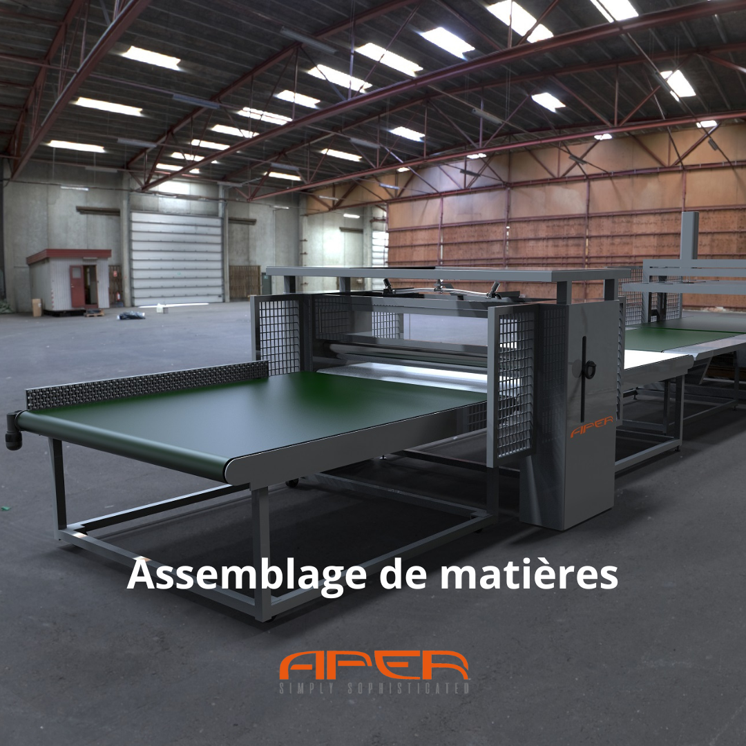 Machine à encoller pour l'assemblage des matières Aper